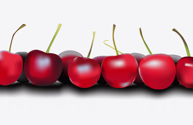 Gradient Mesh Cherries