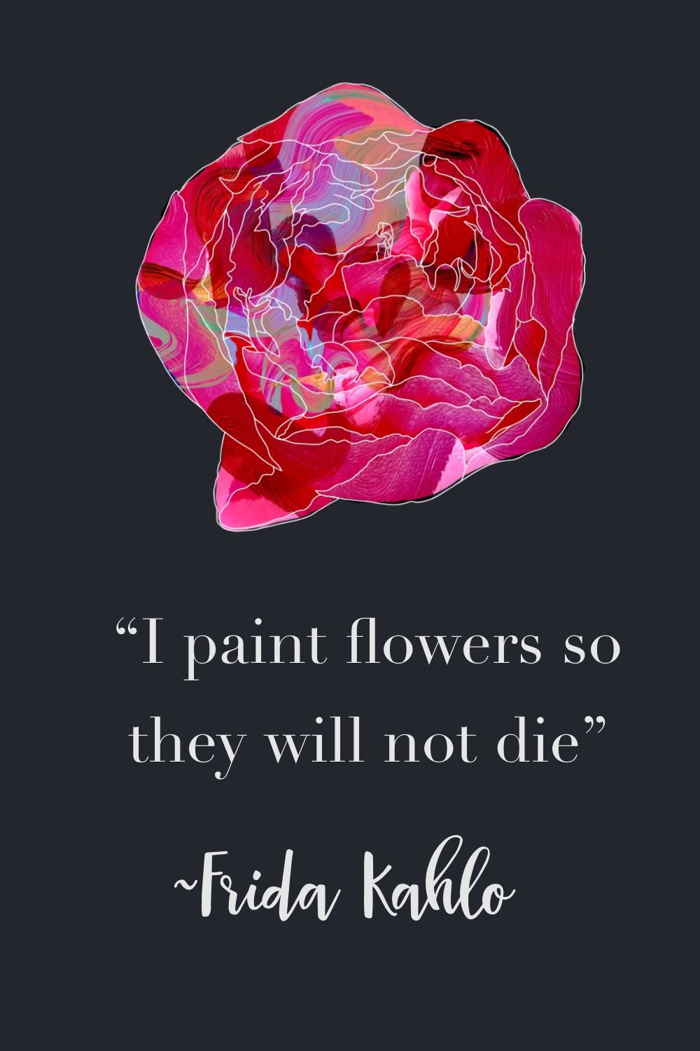 Frida Kahlo Quote on Flowers